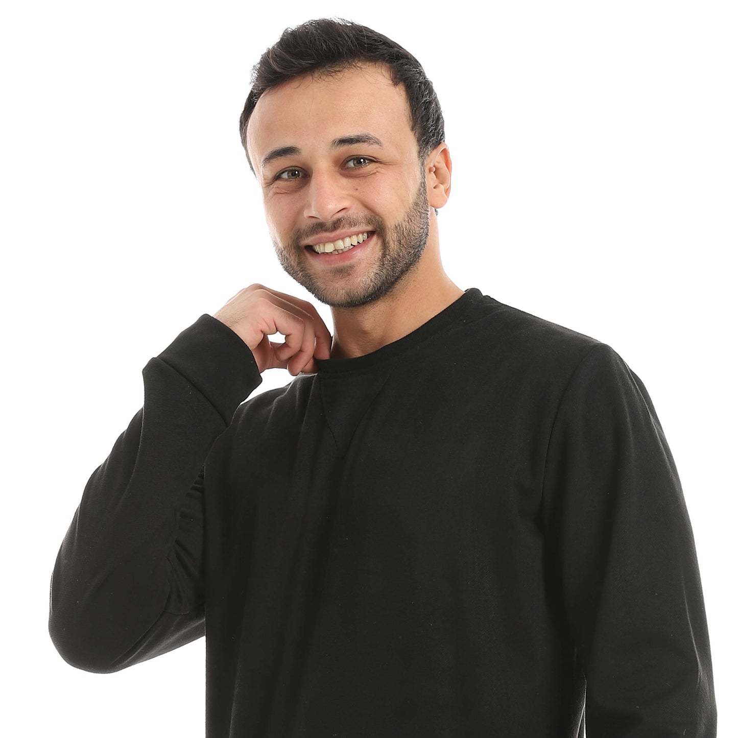 Red Circle Pajama Chamois Round Neck with Gingham Pant Men