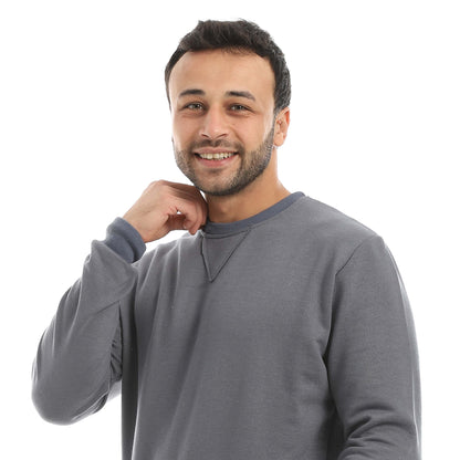 Red Circle Pajama Summer Milton Round Neck with Gingham Pant Men