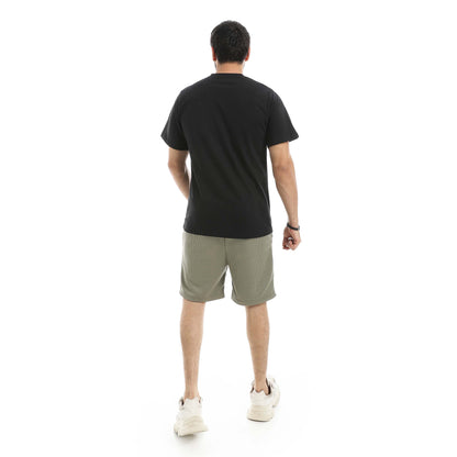 Off Cliff  Pajamas V Round with Biscuit Shorts Men