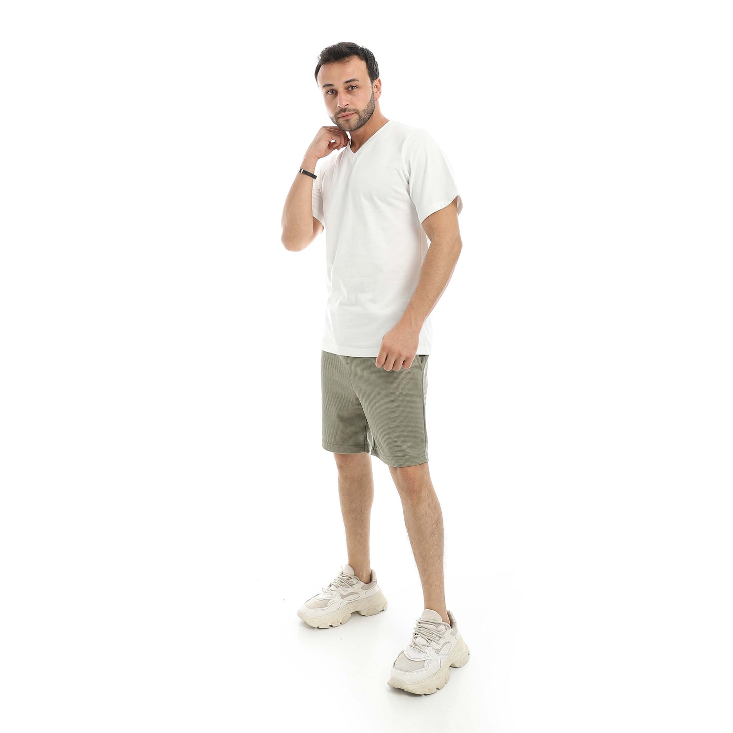 Off Cliff  Pajamas V Round with Biscuit Shorts Men