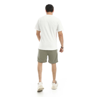 Off Cliff  Pajamas V Round with Biscuit Shorts Men