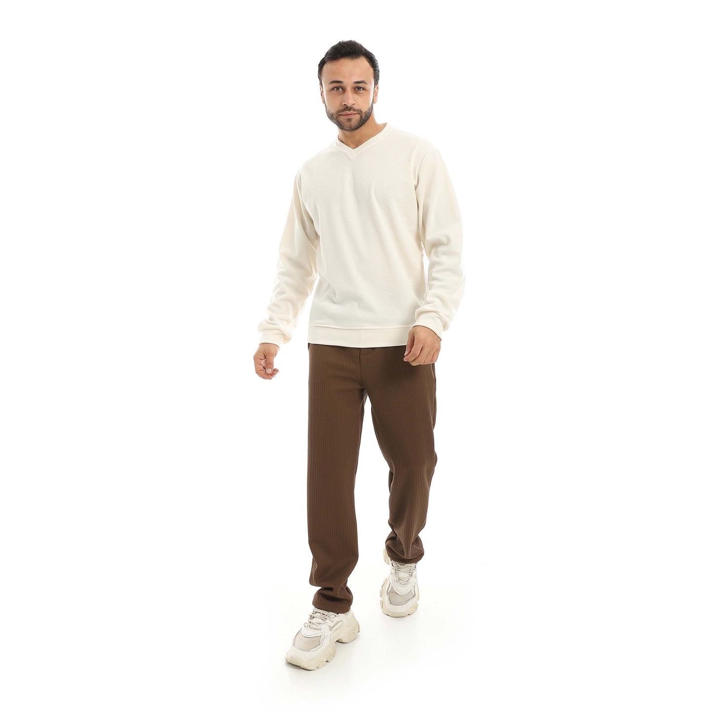 Red Circle Falafel V Neck Half Sleeves Pajamas with pants men