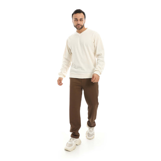 Red Circle Falafel V Neck Half Sleeves Pajamas with pants men