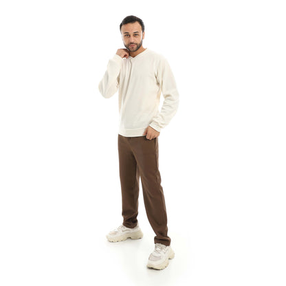 Red Circle Falafel V Neck Half Sleeves Pajamas with pants men