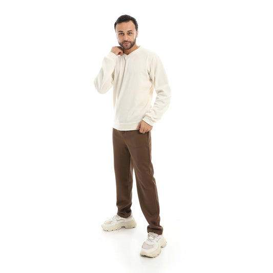Red Circle Falafel V Neck Half Sleeves Pajamas with pants men