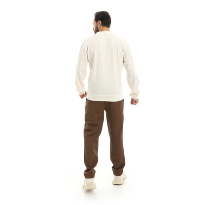 Red Circle Falafel V Neck Half Sleeves Pajamas with pants men