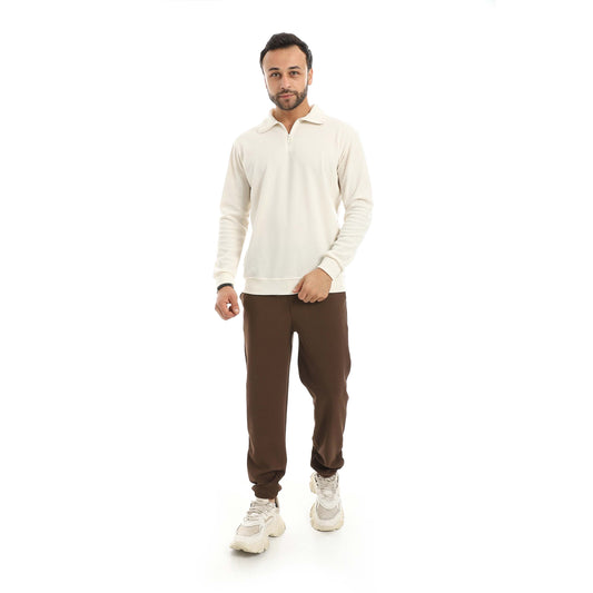 Red Circle Falafel V Neck Half Sleeves Pajamas with pants men