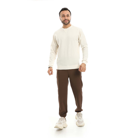 Red Circle Falafel Round Neck Pajamas + trikoh Pants men