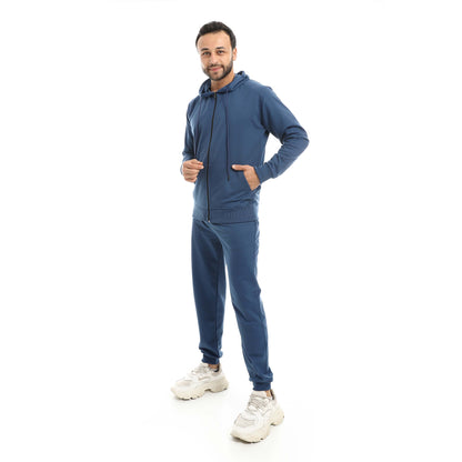 Red Circle Hoodie with zipper with pant men