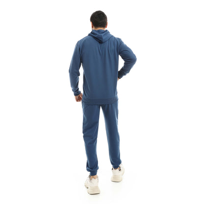 Red Circle Hoodie with zipper with pant men