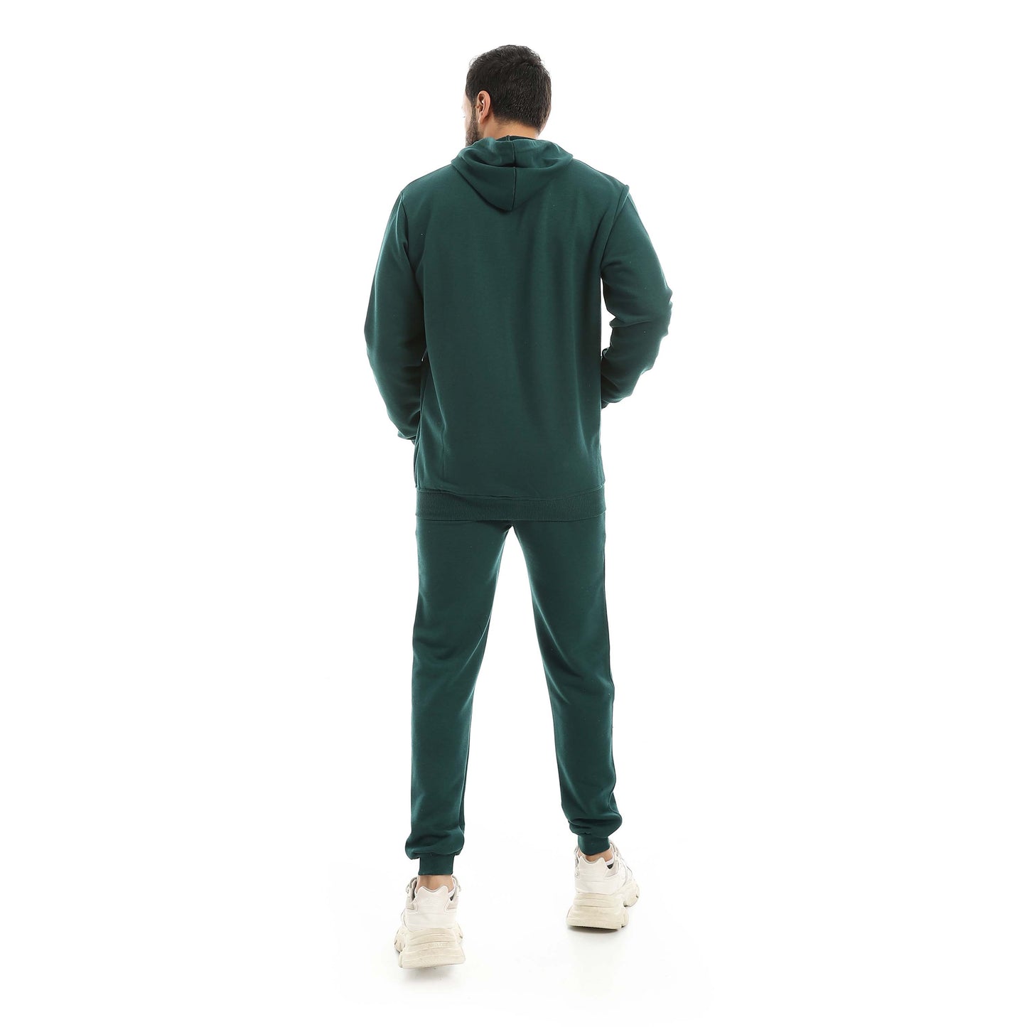 Red Circle Hoodie with zipper with pant men