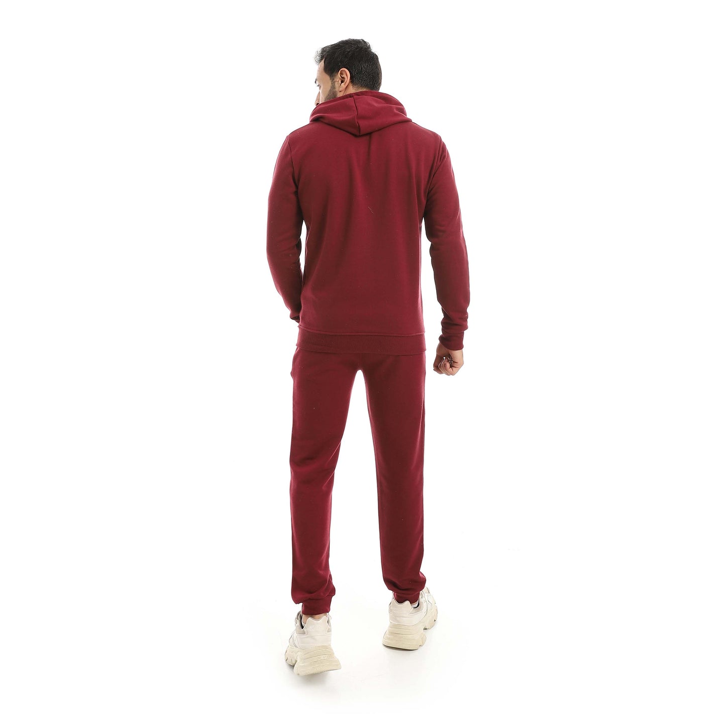 Red Circle Hoodie with zipper with pant men