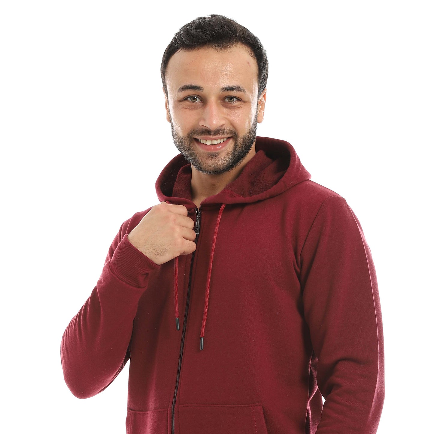 Red Circle Hoodie with zipper with pant men