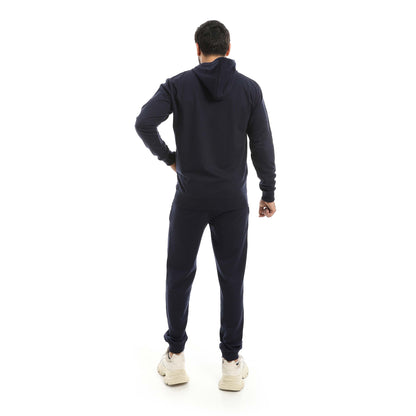 Red Circle Hoodie with zipper with pant men