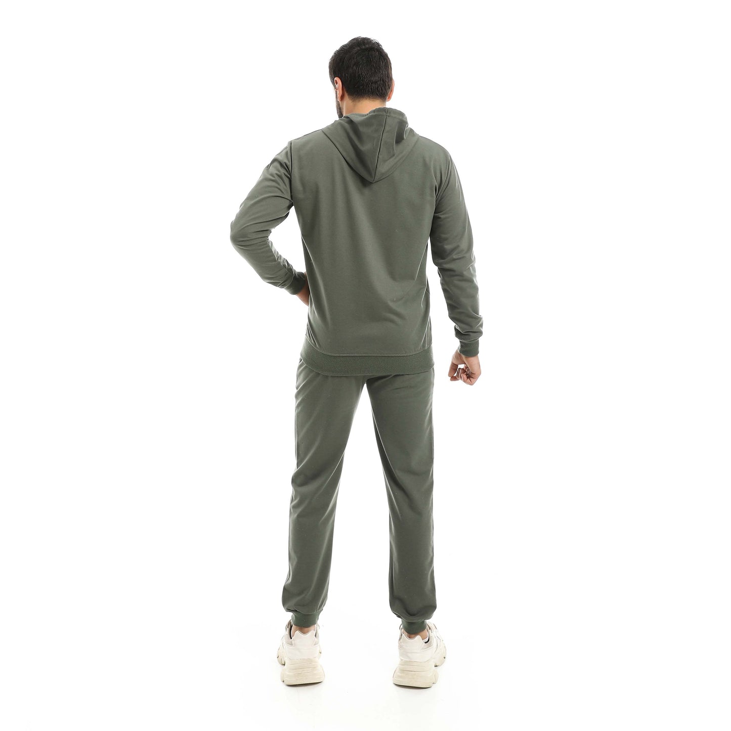 Red Circle Hoodie with zipper with pant men