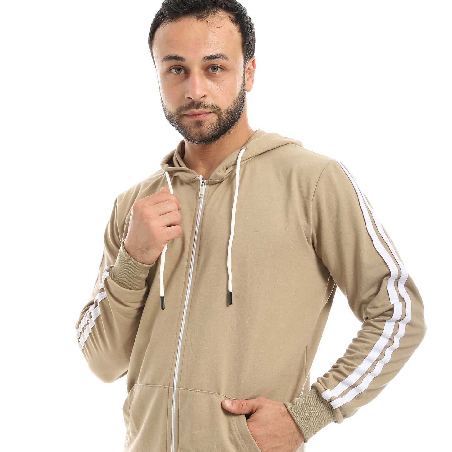 Red Circle Hoodie with zipper with pant men