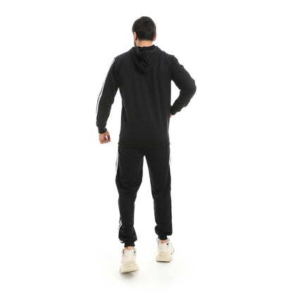 Red Circle Hoodie with zipper with pant men