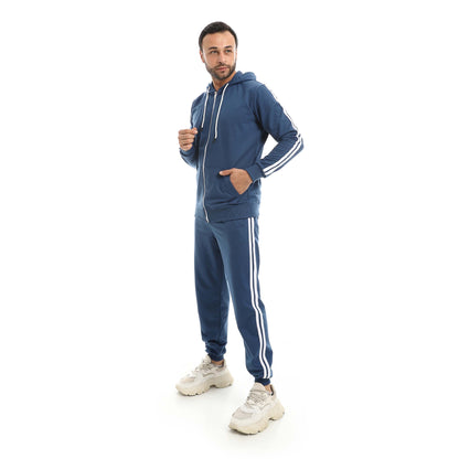 Red Circle Hoodie with zipper with pant men