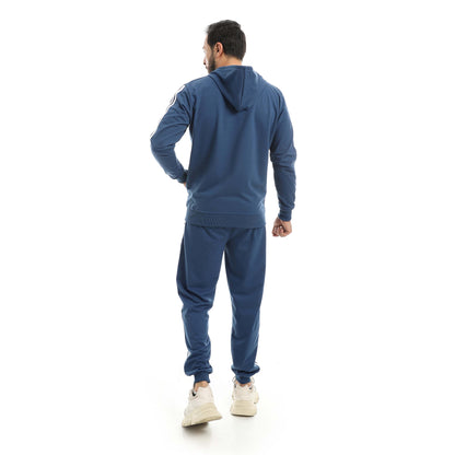 Red Circle Hoodie with zipper with pant men