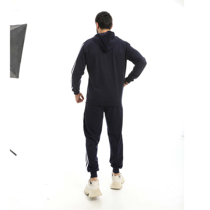 Red Circle Hoodie with zipper with pant men