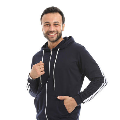 Red Circle Hoodie with zipper with pant men