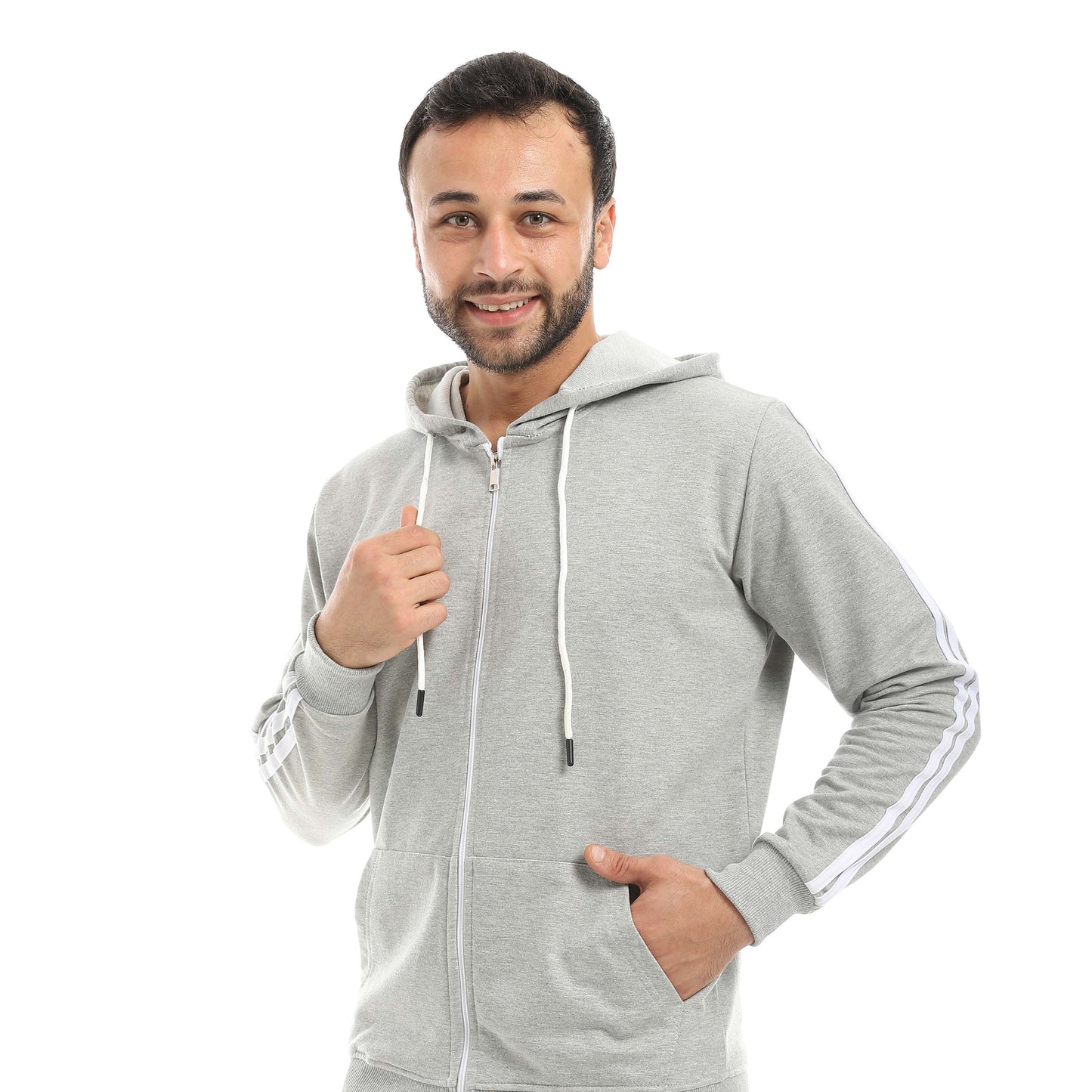 Red Circle Hoodie with zipper with pant men