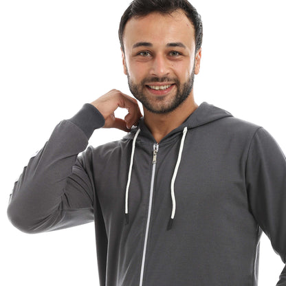 Red Circle Hoodie with zipper with pant men