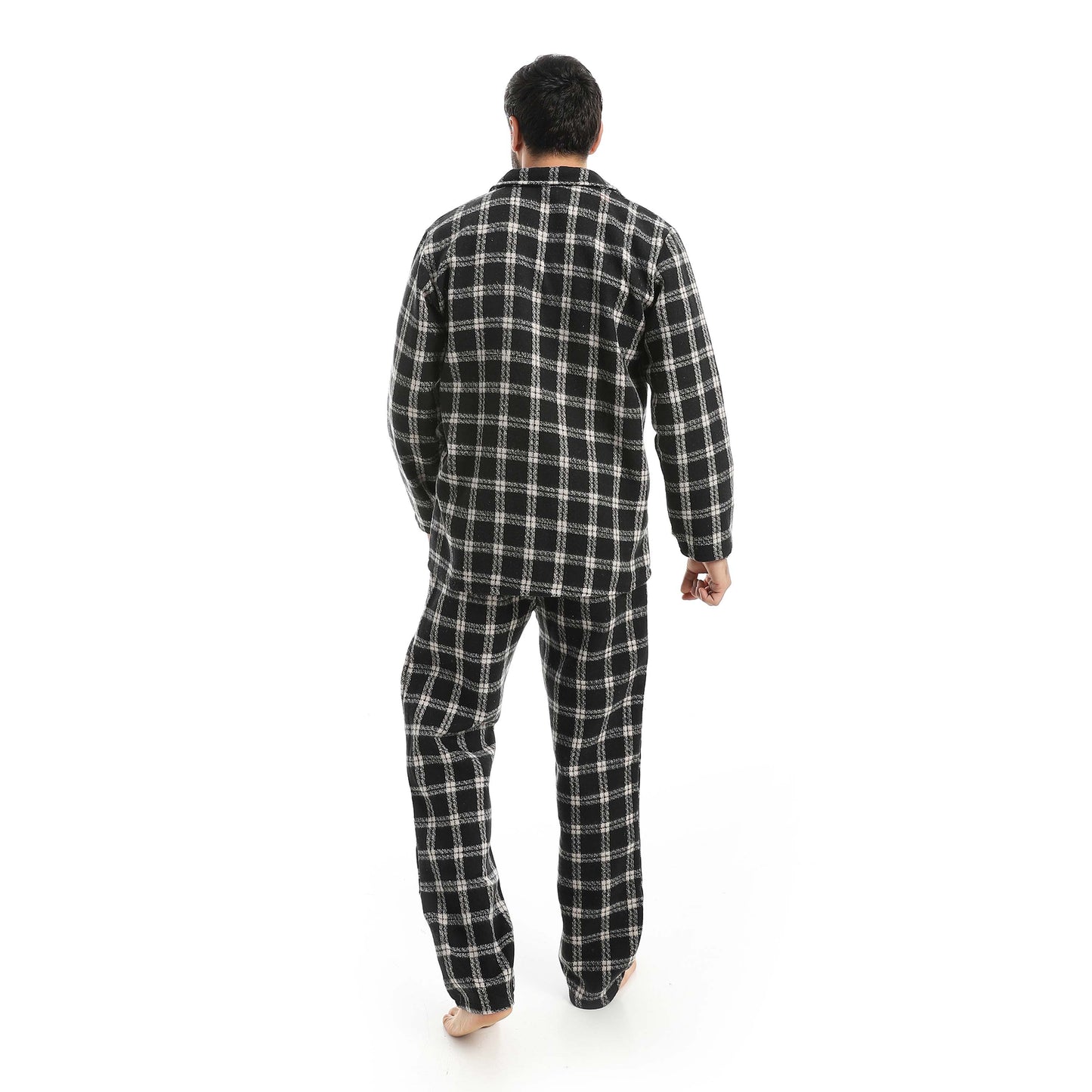 Plaid Bottons Closure Pajama Set