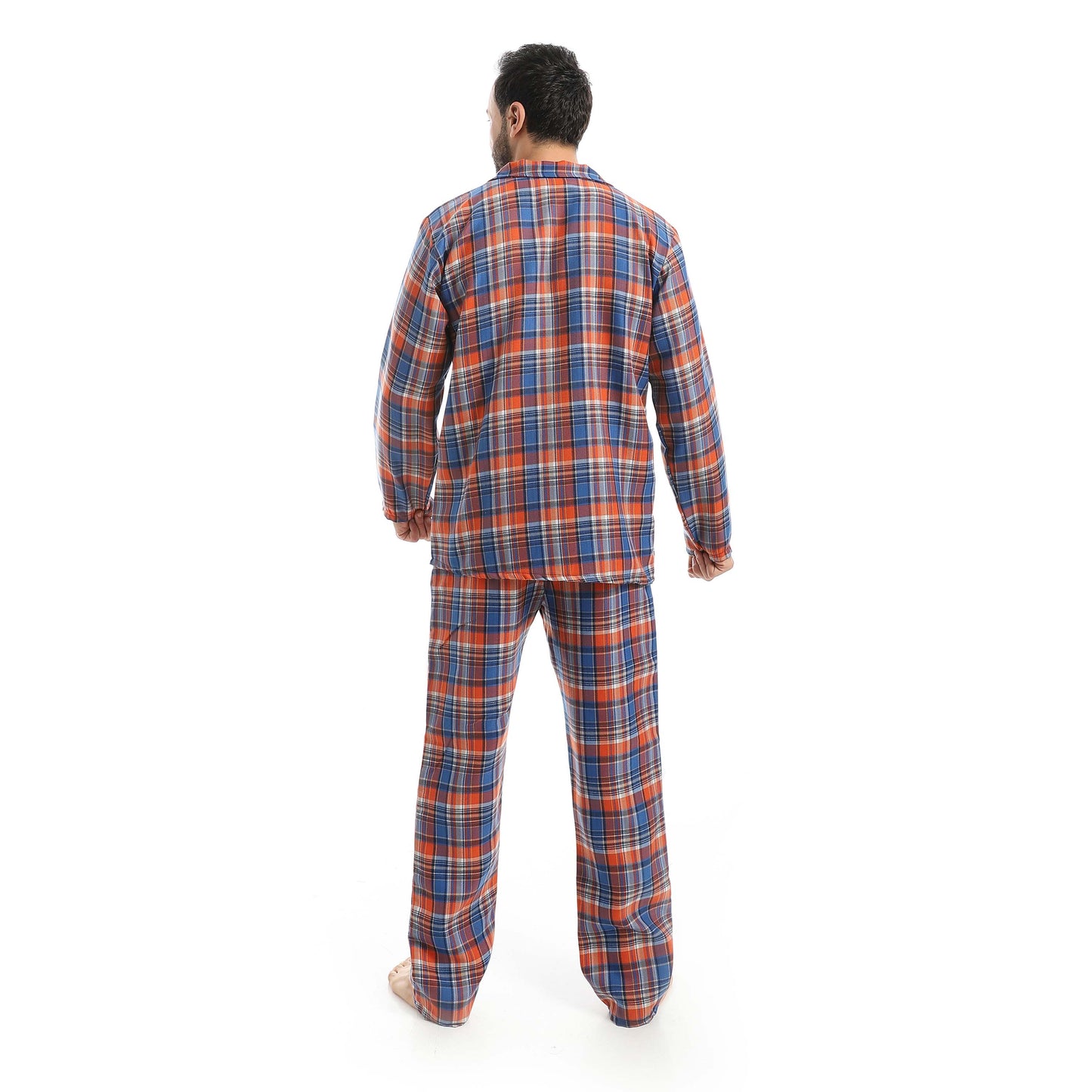 Plaid Bottons Closure Pajama Set
