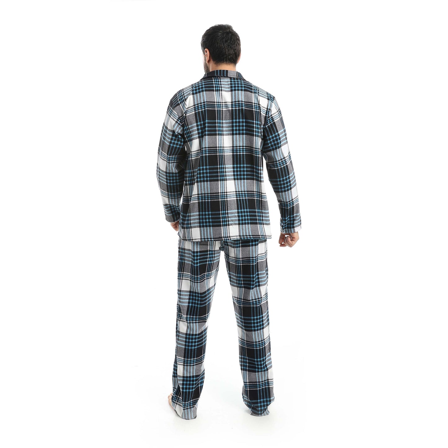 Plaid Bottons Closure Pajama Set