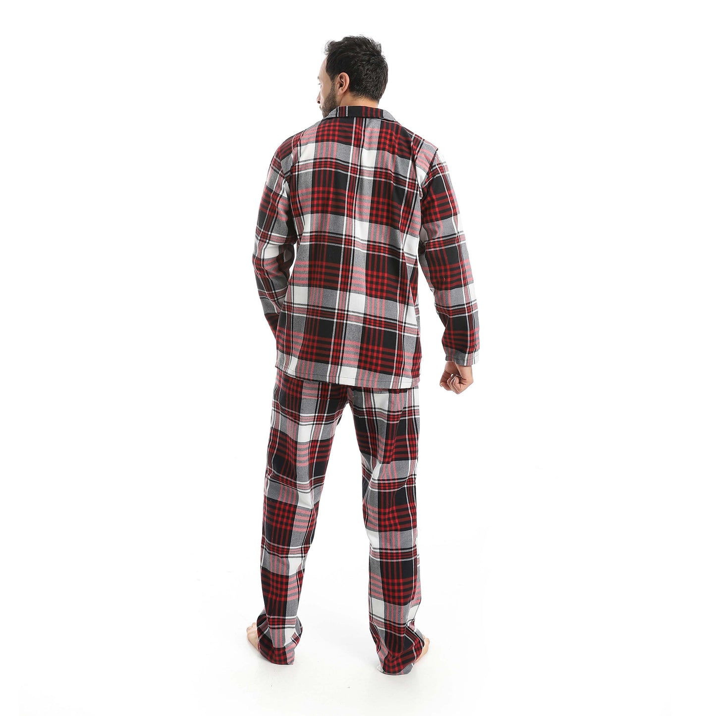 Plaid Bottons Closure Pajama Set