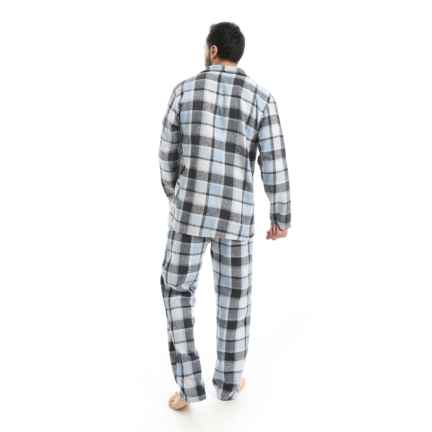 Plaid Bottons Closure Pajama Set