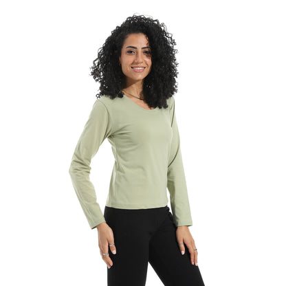 Xtcy Single Lycra Bodysuit with Wide Neck women