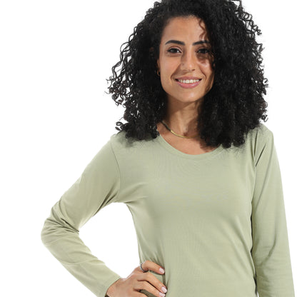 Xtcy Single Lycra Bodysuit with Wide Neck women