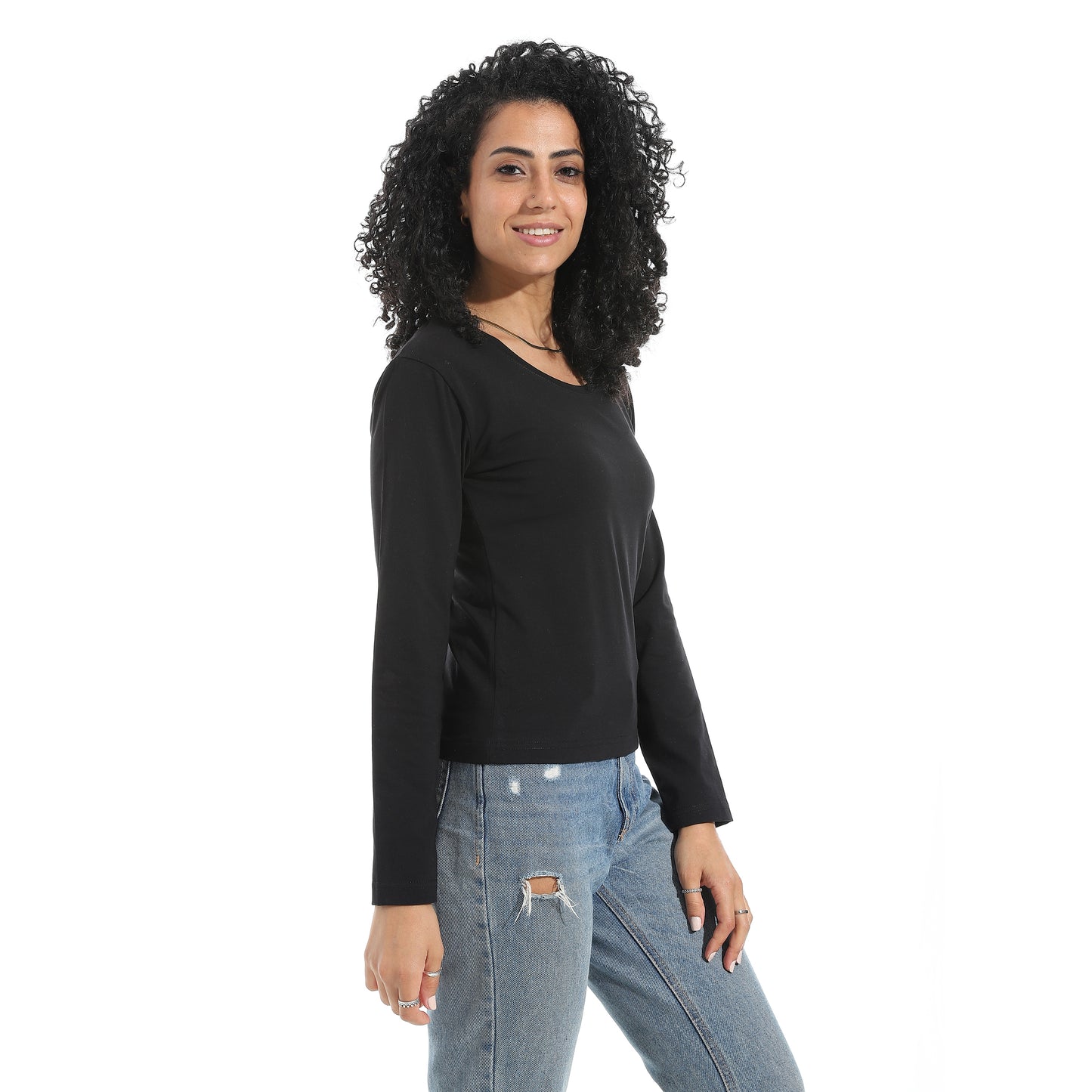 Xtcy Single Lycra Bodysuit with Wide Neck women