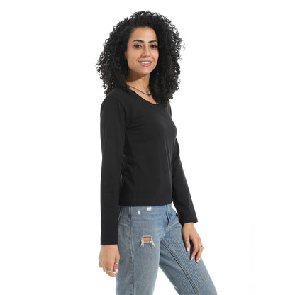 Xtcy Single Lycra Bodysuit with Wide Neck women