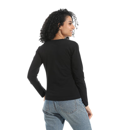 Xtcy Single Lycra Bodysuit with Wide Neck women