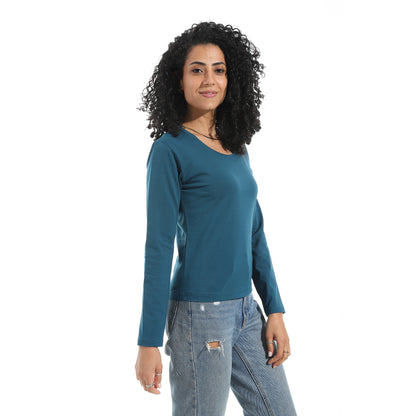 Xtcy Single Lycra Bodysuit with Wide Neck women