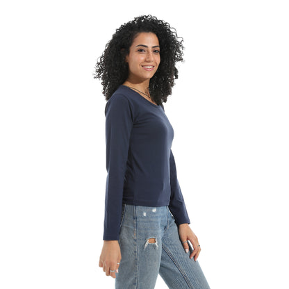 Xtcy Single Lycra Bodysuit with Wide Neck women