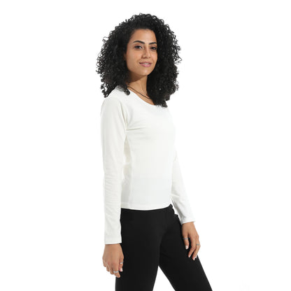 Xtcy Single Lycra Bodysuit with Wide Neck women