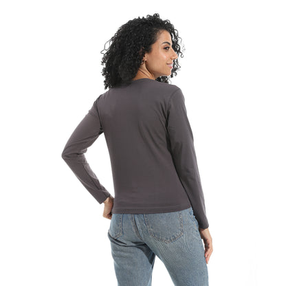 Xtcy Single Lycra Bodysuit with Wide Neck women