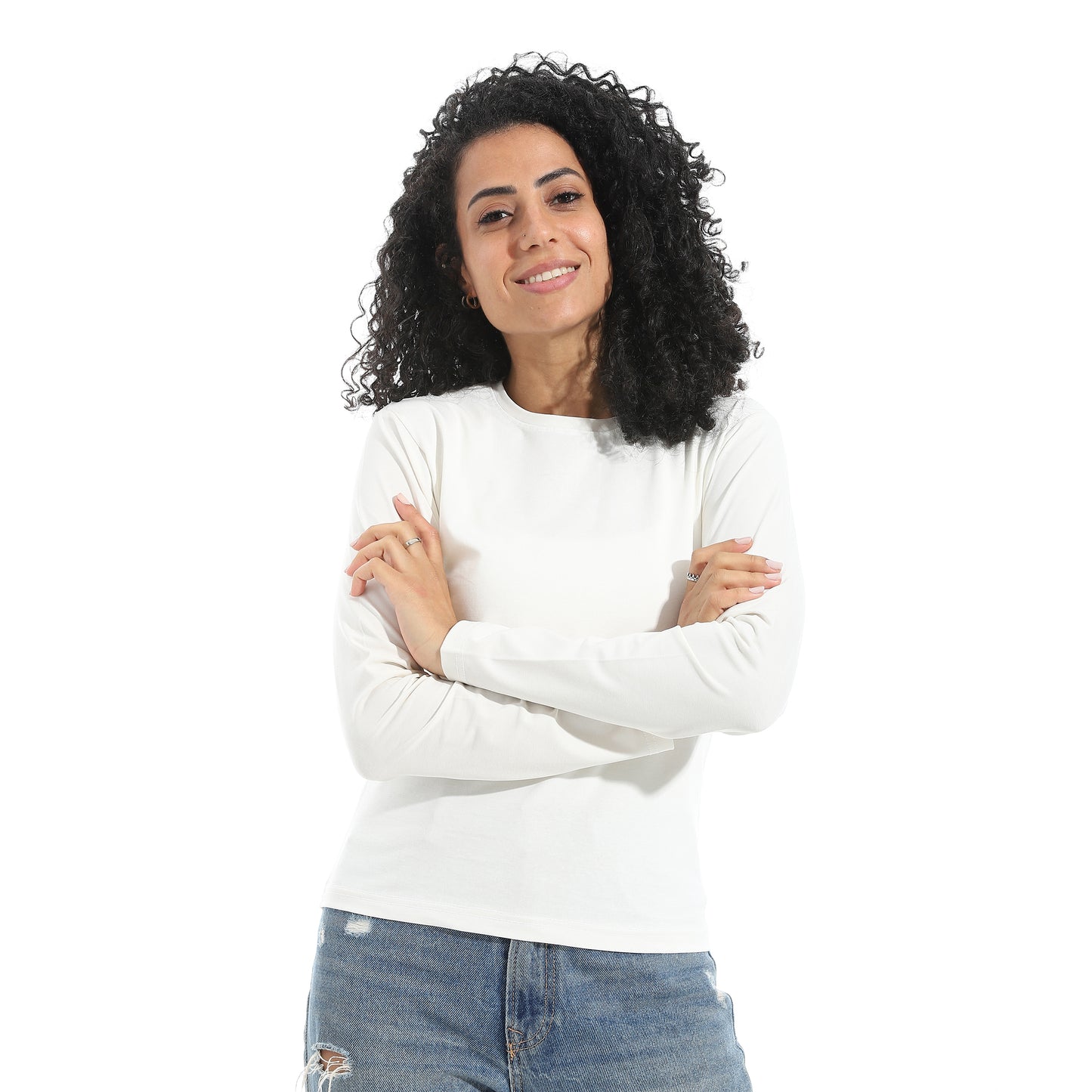 Xtcy Bodysuit single lycra sleeve neck women