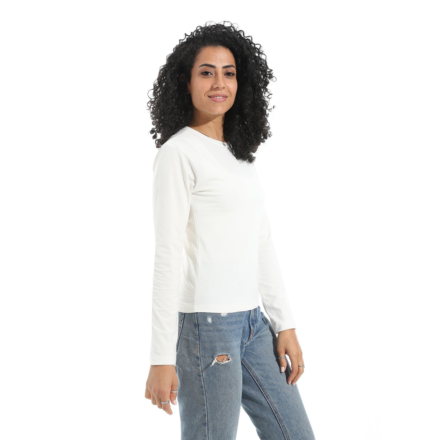 Xtcy Bodysuit single lycra sleeve neck women