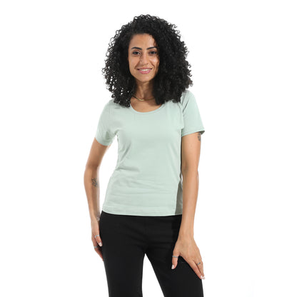 Xtcy Single Lycra Half Sleeve Wide Neck Bodysuit women