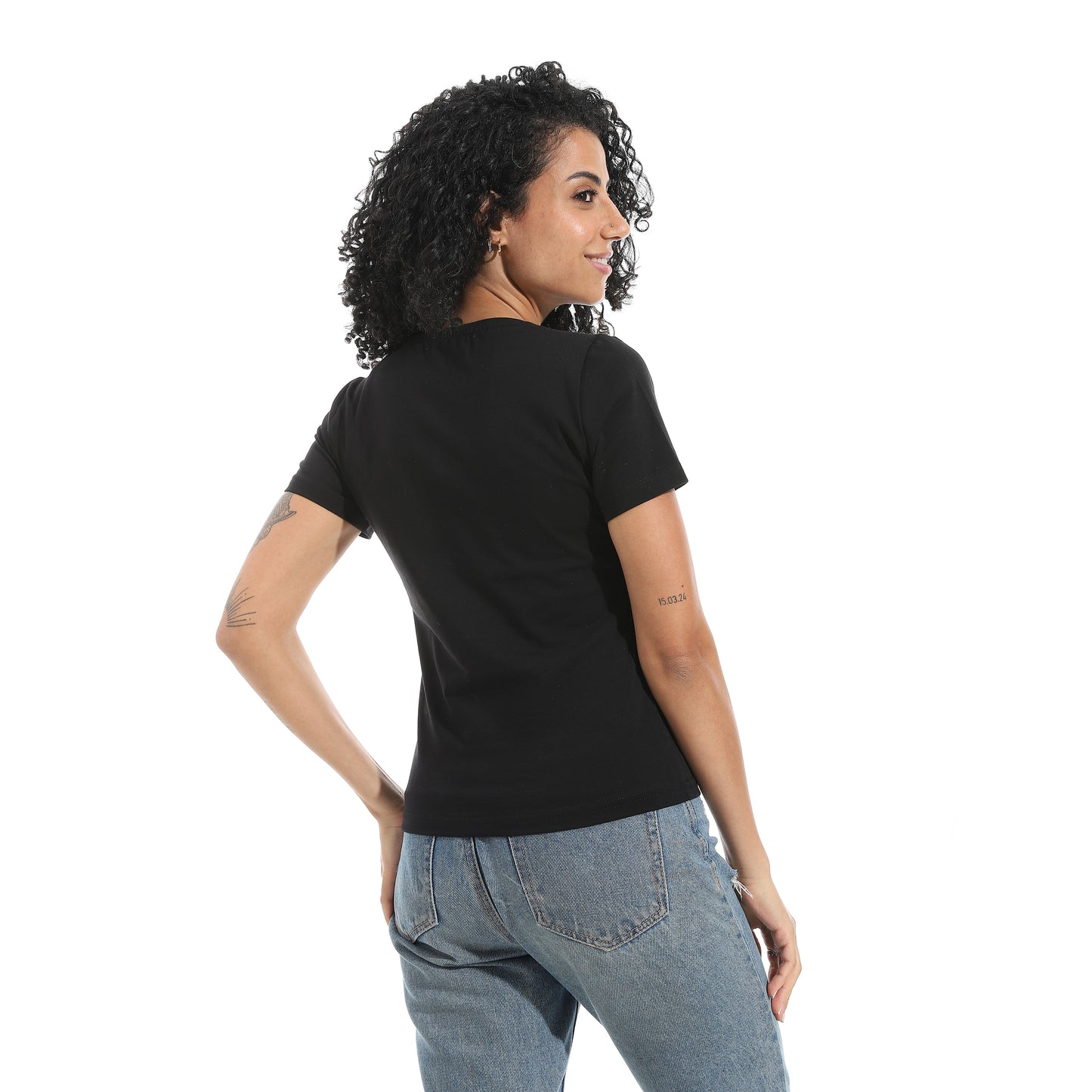 Xtcy Single Lycra Half Sleeve Wide Neck Bodysuit women