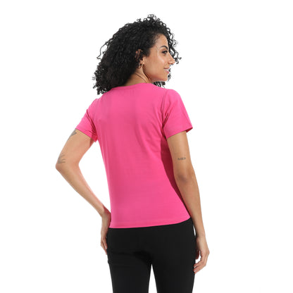 Xtcy Single Lycra Half Sleeve Wide Neck Bodysuit women