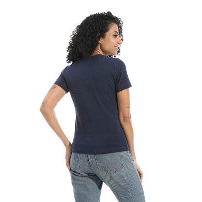 Xtcy Single Lycra Half Sleeve Wide Neck Bodysuit women