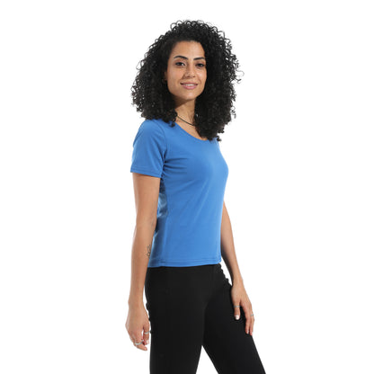 Xtcy Single Lycra Half Sleeve Wide Neck Bodysuit women