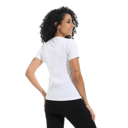 Xtcy Single Lycra Half Sleeve Wide Neck Bodysuit women