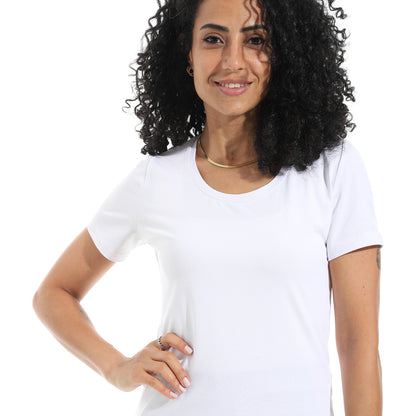 Xtcy Single Lycra Half Sleeve Wide Neck Bodysuit women